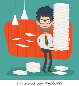 Businessman,employee concept design,clean vector