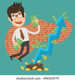 Businessman,employee concept design,clean vector