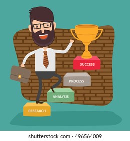 Businessman,employee concept design,clean vector