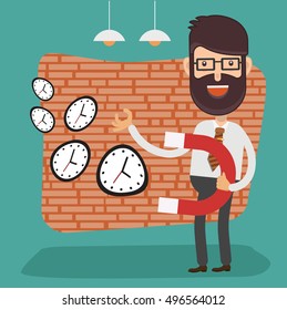 Businessman,employee concept design,clean vector