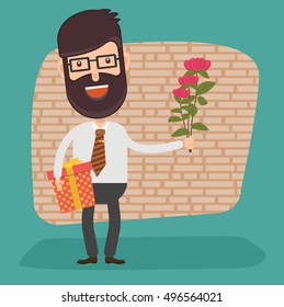 Businessman,employee concept design,clean vector
