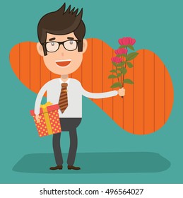 Businessman,employee concept design,clean vector