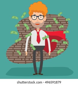 Businessman,employee concept design,clean vector