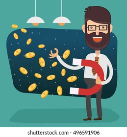 Businessman,employee concept design,clean vector