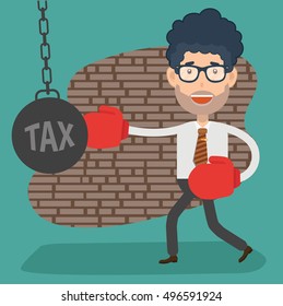Businessman,employee concept design,clean vector