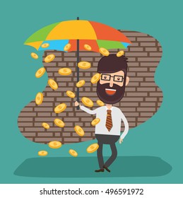 Businessman,employee concept design,clean vector