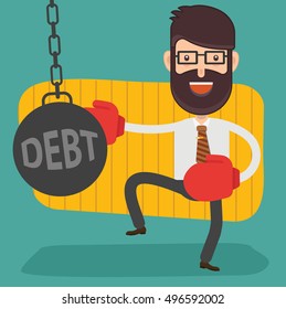 Businessman,employee concept design,clean vector