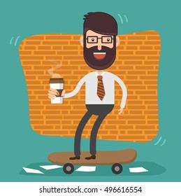 
Businessman,employee concept design,clean vector