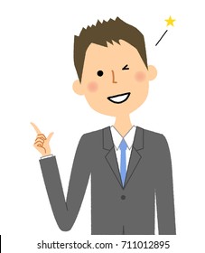 Businessman,Finger pointing
