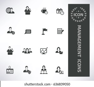Businessman,management icon set,clean vector