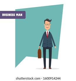 Businessmans character  vector illustration in flat design