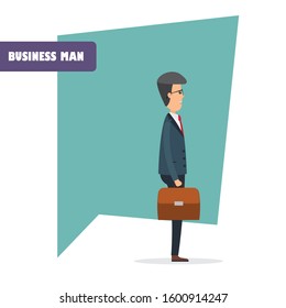 Businessmans character  vector illustration in flat design