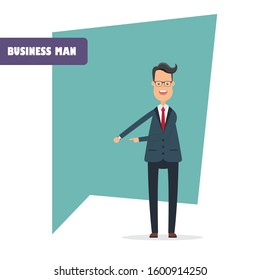 Businessmans character  vector illustration in flat design