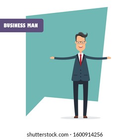 Businessmans character  vector illustration in flat design