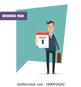 Businessmans character  vector illustration in flat design