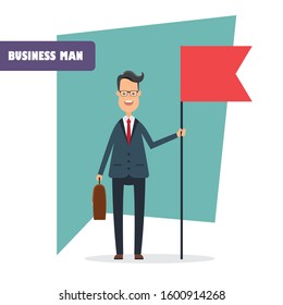 Businessmans character  vector illustration in flat design