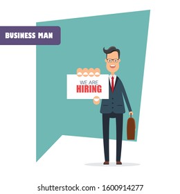 Businessmans character  vector illustration in flat design