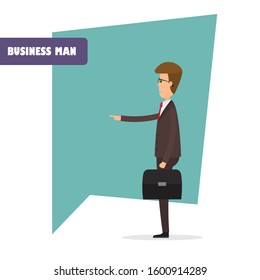 Businessmans character  vector illustration in flat design