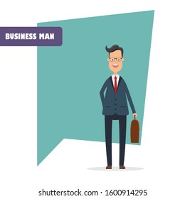 Businessmans character  vector illustration in flat design