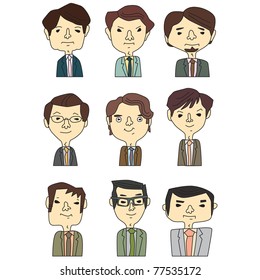Businessman's face