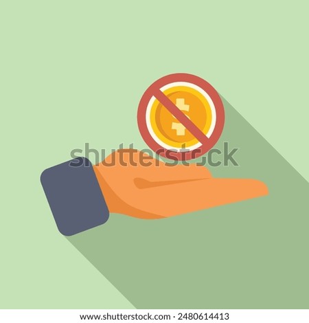 Businessman's hand refusing bribery money, symbolizing integrity and ethical values in corporate and government settings
