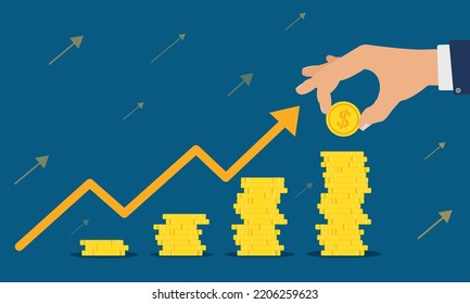 1,428 Gold Arrow Pointing Up Images, Stock Photos & Vectors | Shutterstock