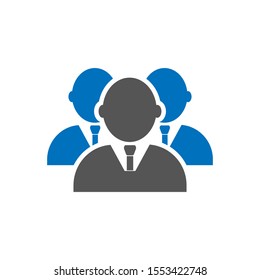Businessmans icon in trendy flat style isolated on white background. Leadership symbol for your web site design, logo, app, UI. Vector illustration, EPS10.