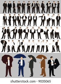 Businessman's silhouettes