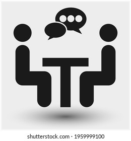 Businessmans talking on bubble speech. People character.