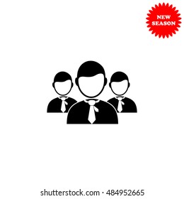 Businessmans vector icon isolated on white background.