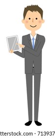 Businessman,Tablet