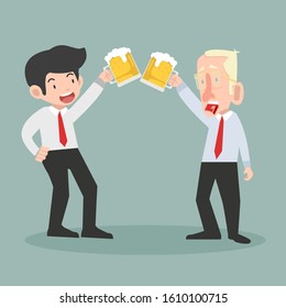 businessmen with alcohol drinks vector