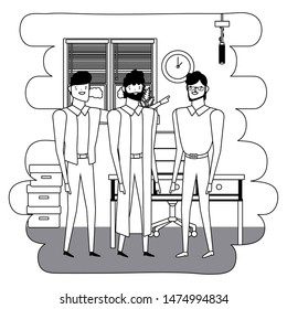 Businessmen avatar cartoon design vector illustration