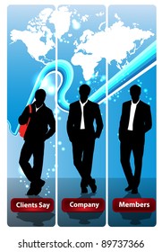 Businessmen. Banners for web site.