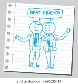 Businessmen best friends