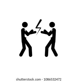 Businessmen with boxing gloves ready to fight. Business rivalry, competition concept. Simple style vector illustration on white background on white background