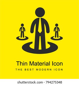Businessmen bright yellow material minimal icon or logo design
