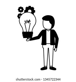businessmen and bulb creativity