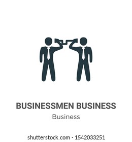 Businessmen business communication techniques vector icon on white background. Flat vector businessmen business communication techniques icon symbol sign from modern business collection for mobile 