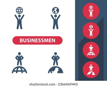 Businessmen, Business People, Businessman Icons. Politics, Politician Vector Icon