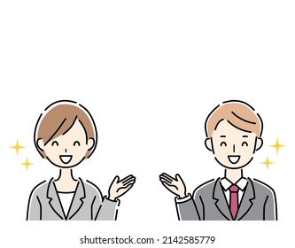 Businessmen and businesswomen to guide.