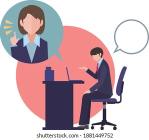 businessmen and businesswomen online talk