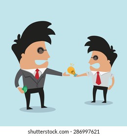 Businessmen buying ideas