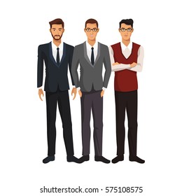 businessmen cartoon icon