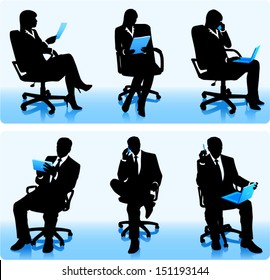 Businessmen in chairs