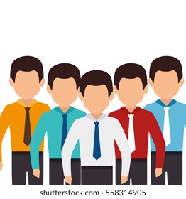businessmen characters avatar isolated
