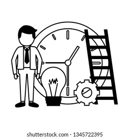businessmen clock time