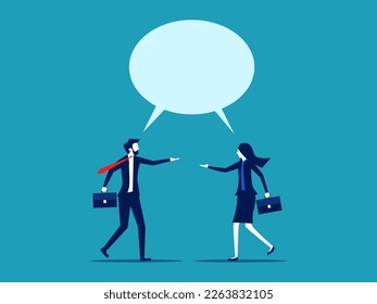 Businessmen and colleagues have the same idea. Effective communication to brainstorm and negotiate successfully