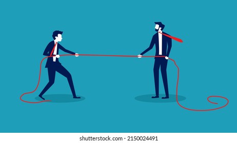 Businessmen compete with each other. competition concept. vector illustration