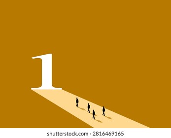 Businessmen compete to get through door number one
